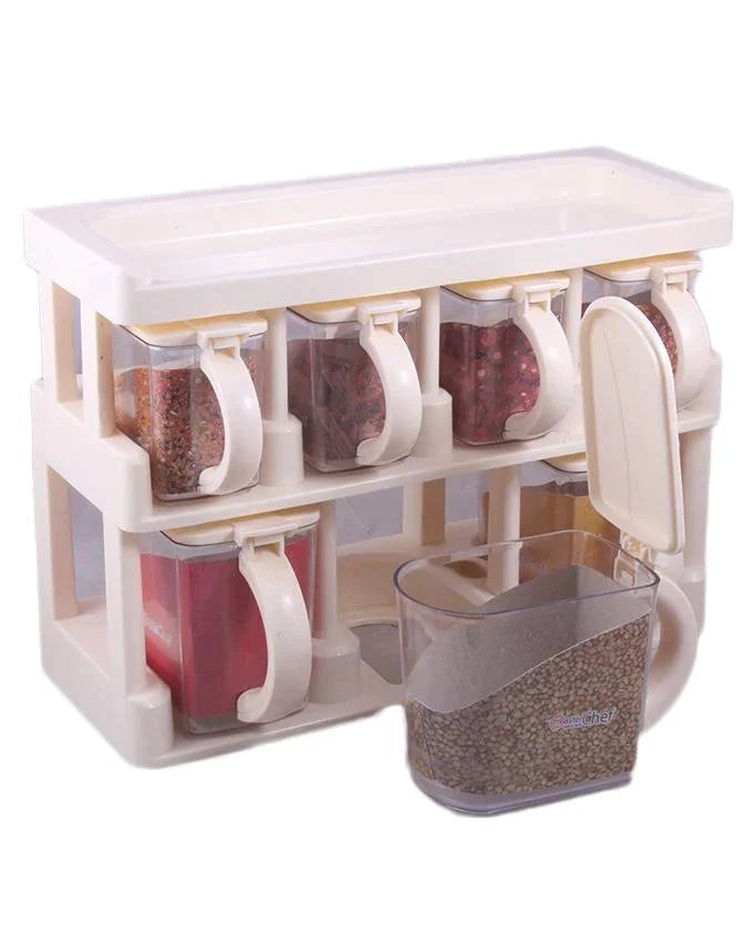 Master Chef 2-Tier Spice Rack With 6 Spice Jars - REVEL.PK