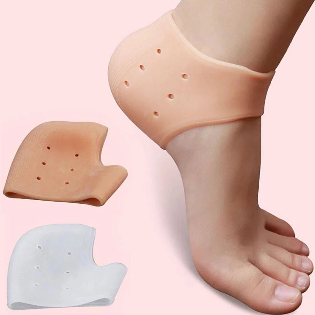2 Pair (4PCS) Silicone Heel Protector, Anti Crack Heel Protector