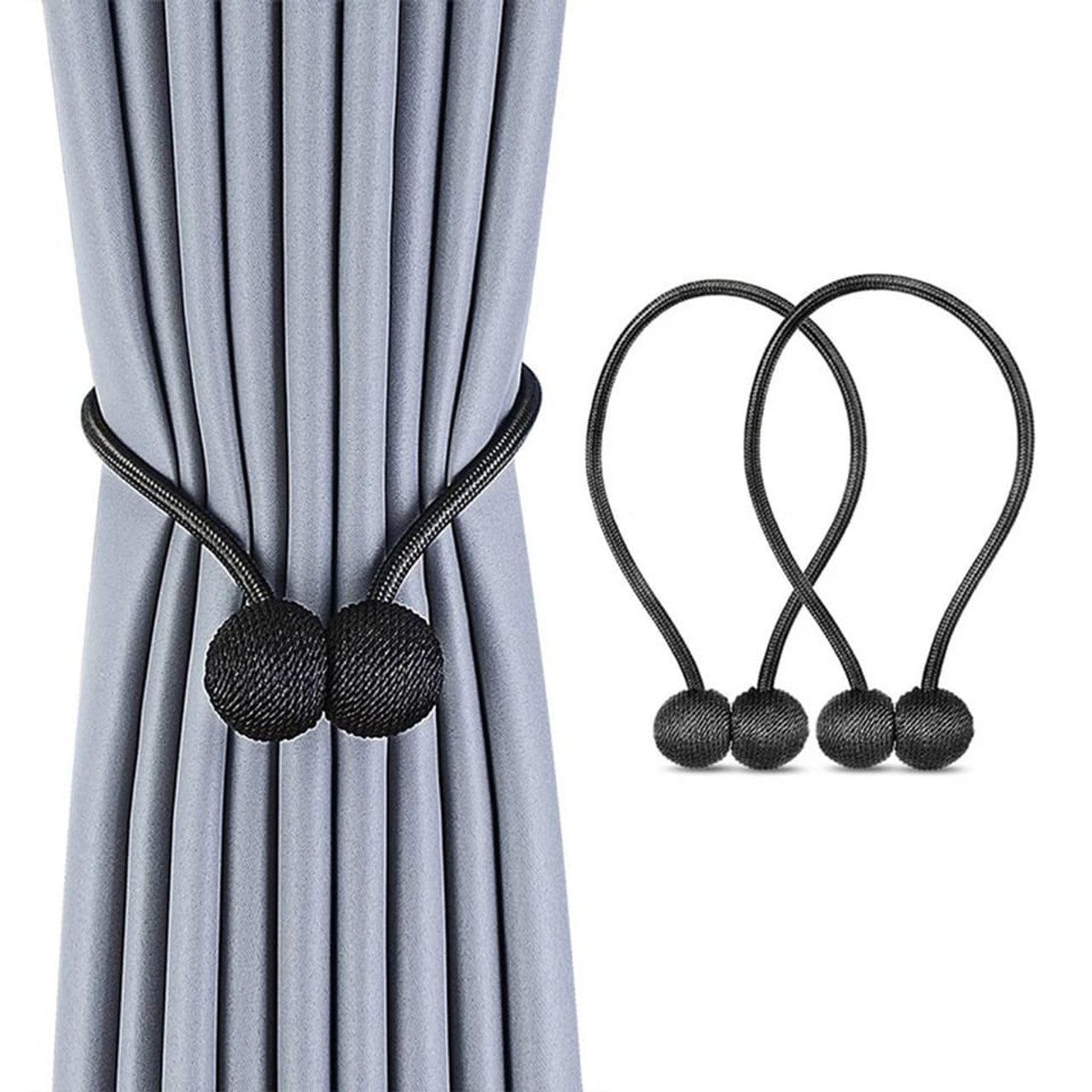 Magnetic Curtain Tiebacks for Window Decoration (Pair) - REVEL.PK