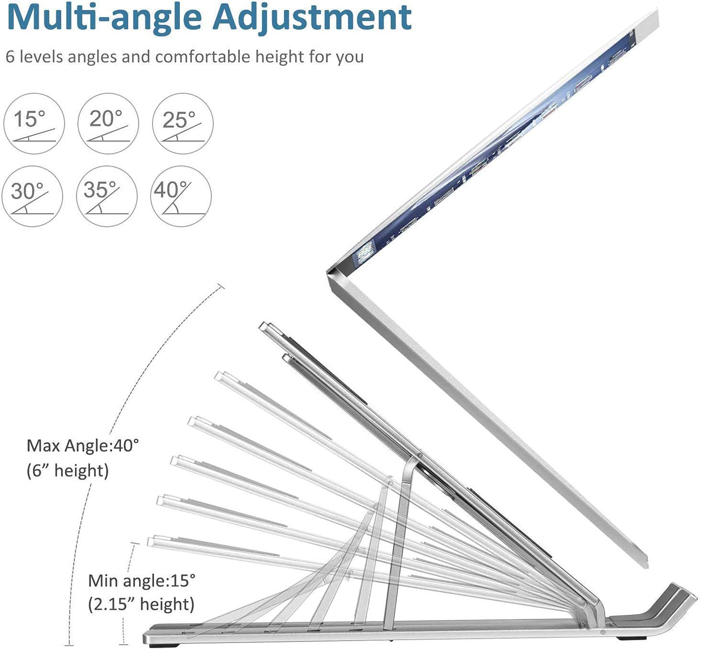 Aluminium Foldable Laptop Stand (FREE HOME DELIVERY)