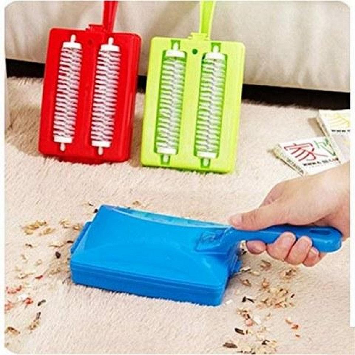 2 Brushes Heads Handheld Carpet Table Sweeper Crumb Brush Cleaner Roller - REVEL.PK
