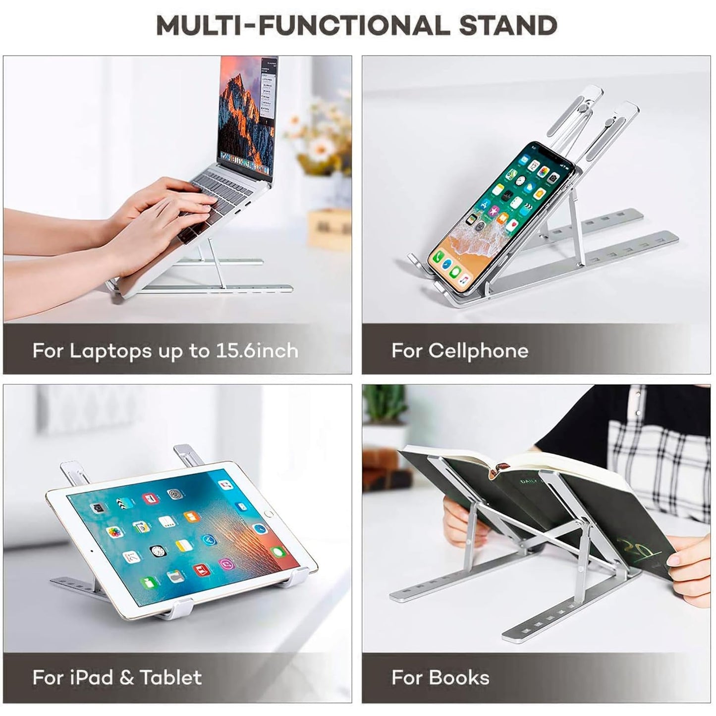 Aluminium Foldable Laptop Stand (FREE HOME DELIVERY)