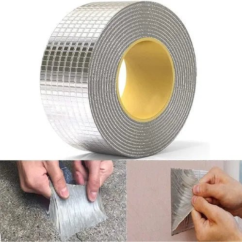 Aluminum Foil Thickened Butyl Waterproof Tape Roof Duct Repair Adhesive Tape 1.5M - REVEL.PK