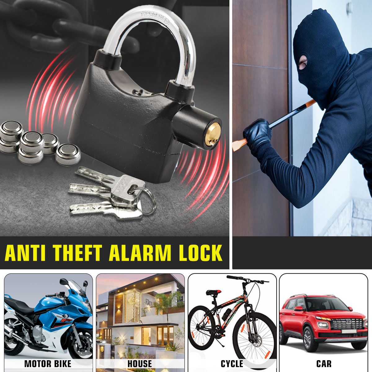Alarm Lock Anti-Theft Security System (FREE HOME DELIVERY)
