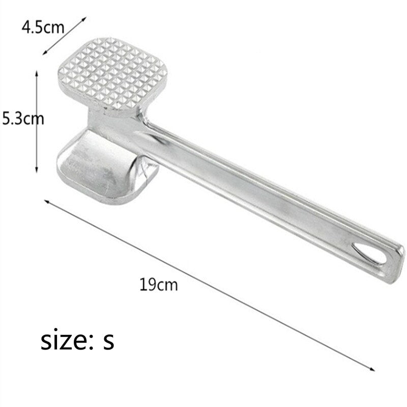 Meat Mallet Tenderizer Steak Hammer Kitchen Tool Aluminum Metal Sliver - REVEL.PK