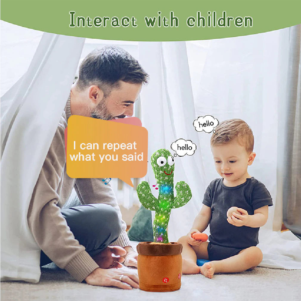 Dancing Cactus Toy with Recording – Rechargeable Talking Singing Cactus - REVEL.PK