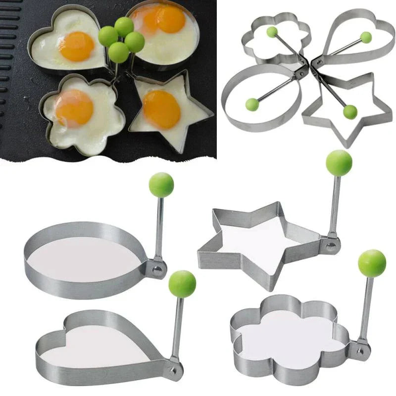(Pack of 4) Egg Molds Stainless Steel Set for Kitchen - REVEL.PK