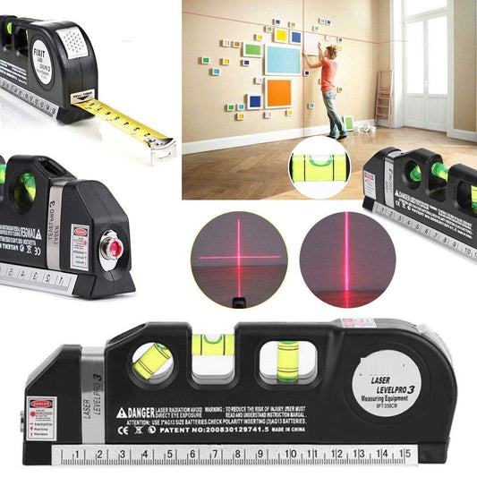 Professional 5-in-1 Laser Level with Ruler, Scale & Triple Spirit Level