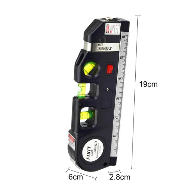 Professional 5-in-1 Laser Level with Ruler, Scale & Triple Spirit Level