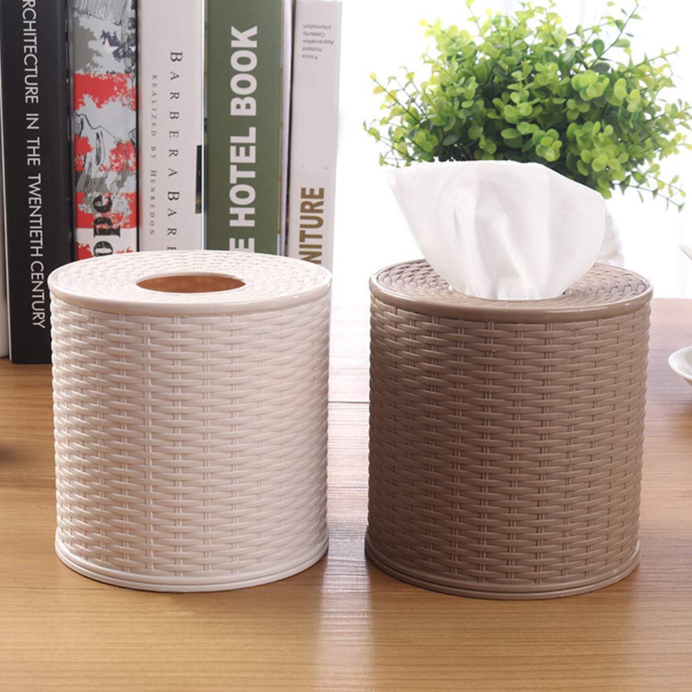 Round tissue box Plastic tissue box Simple tissue box