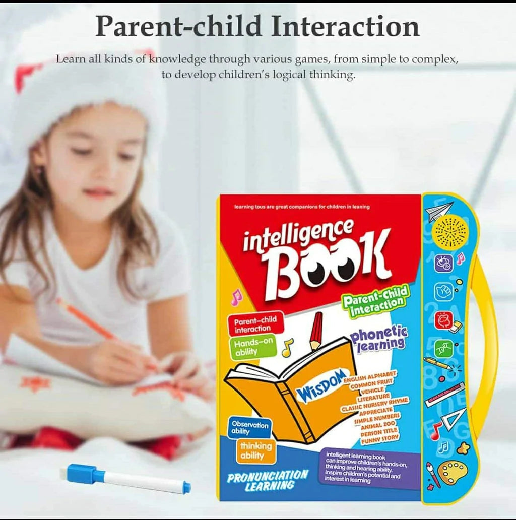 English Reading Musical Electronic Book, Early Education Activity Book with Sound & Music Features for Toddler Kids - REVEL.PK