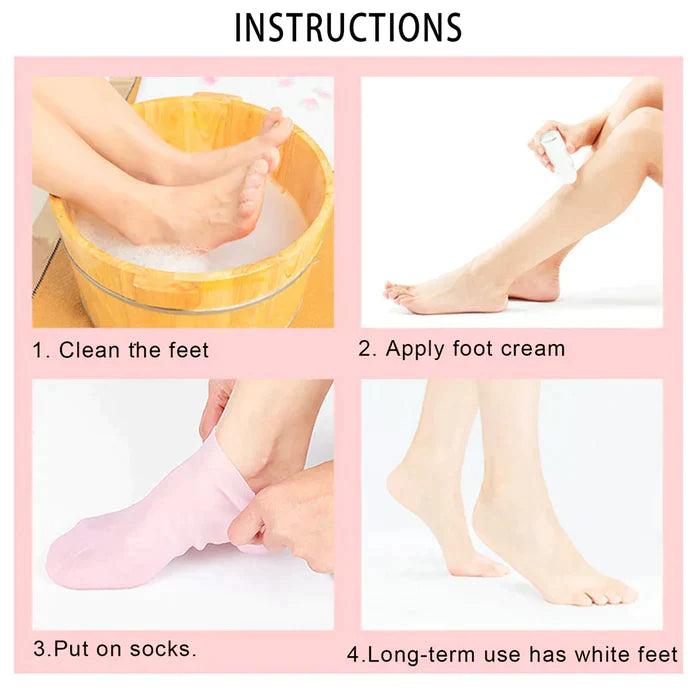 1pair Moisturizing Socks, Gel Moisturizing Socks, Anti-Slip