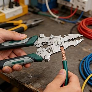 🔧 9-in-1 Multi-Function Wire Stripper & Crimping Tool