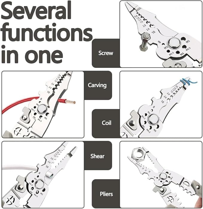 (Free Delivery) Multifunctional Wire Stripper Crimper Cable Cutter 🧰