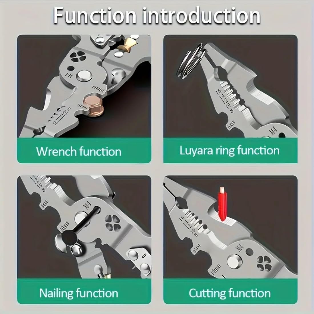 🔧 9-in-1 Multi-Function Wire Stripper & Crimping Tool