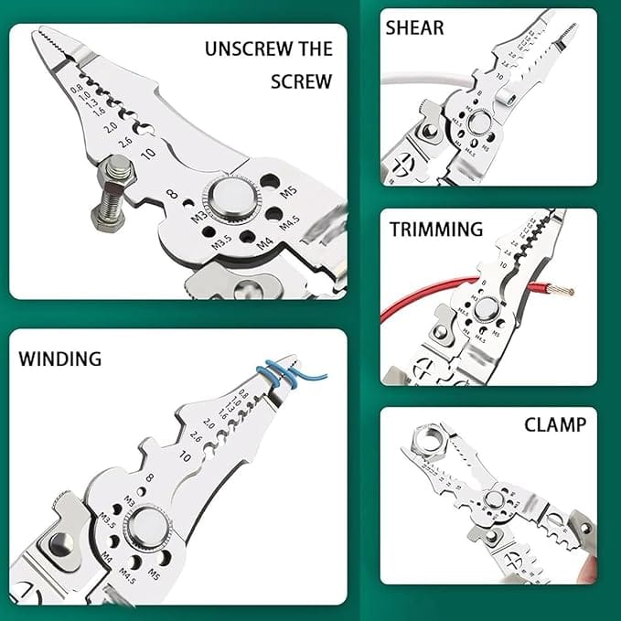 (Free Delivery) Multifunctional Wire Stripper Crimper Cable Cutter 🧰