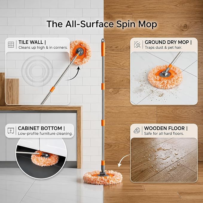 |FREE DELIVERY|360° Rotating Adjustable Cleaning Sunflower Mop