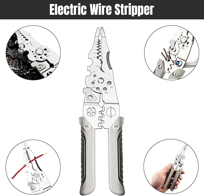 (Free Delivery) Multifunctional Wire Stripper Crimper Cable Cutter 🧰