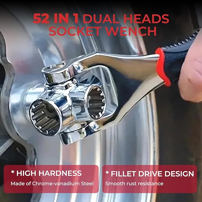 |FREE DELIVERY|🔧 8-in-1 Universal Socket Wrench – 360° Rotating Tool