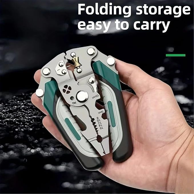 🔧 9-in-1 Multi-Function Wire Stripper & Crimping Tool