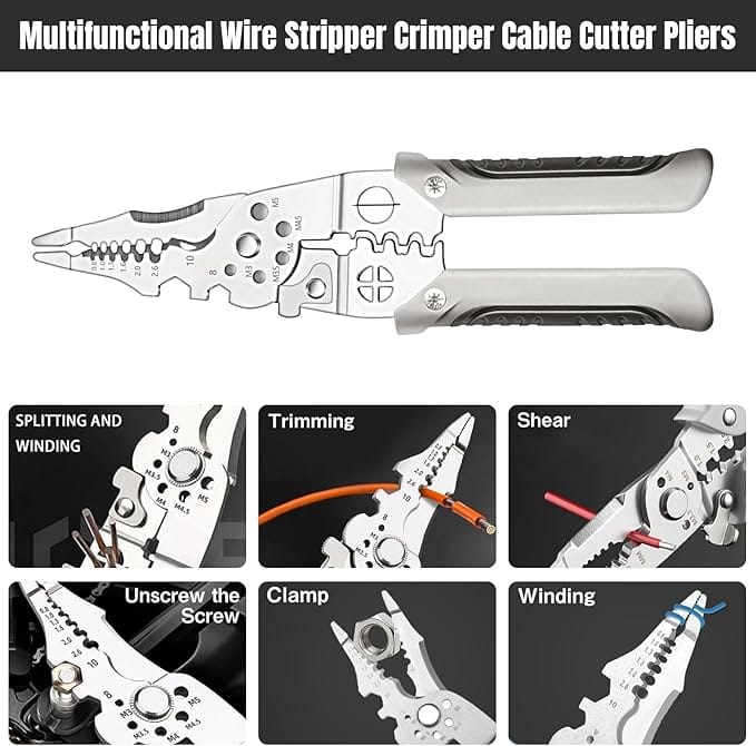 (Free Delivery) Multifunctional Wire Stripper Crimper Cable Cutter 🧰
