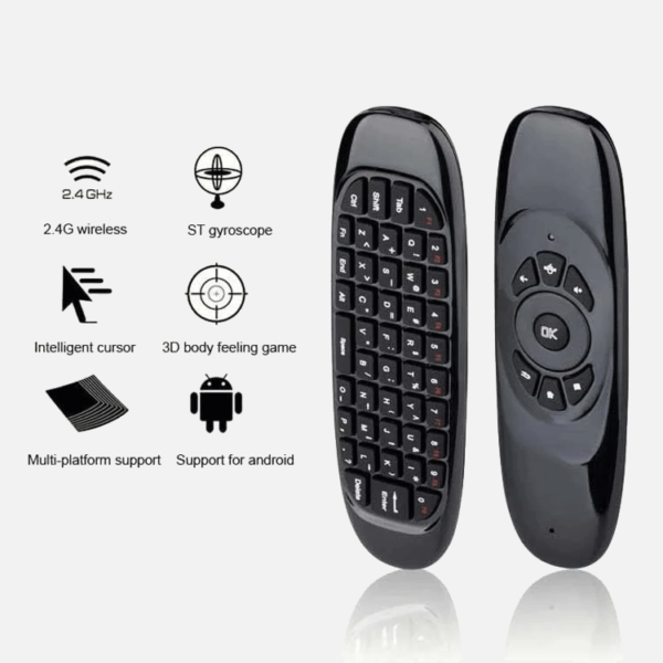 |FREE DELIVERY| C120 Fly Mouse – Wireless Keyboard Air Mouse with 7-Color Backlight
