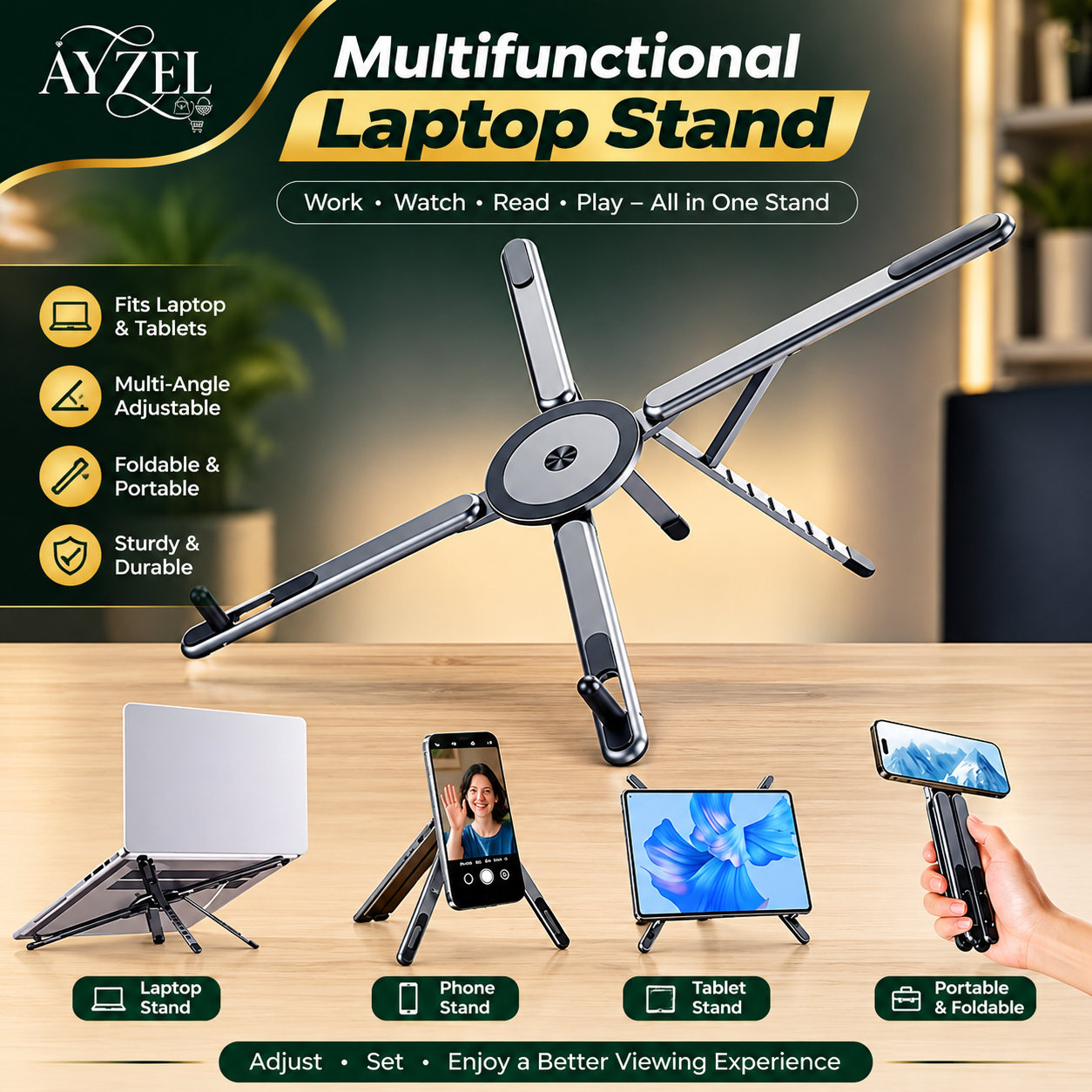 Multifunctional Laptop Stand