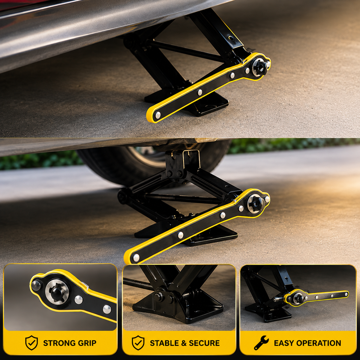 |FREE DELIVERY| Universal Car Jack Ratchet Wrench 360° Swivel Tool