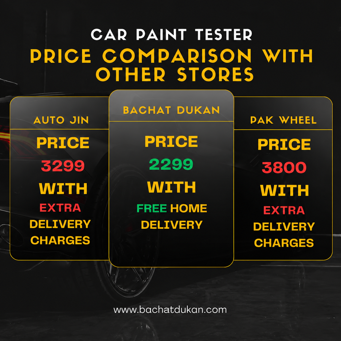 FREE HOME DELIVERY | 100% Original Auto Car Paint Thickness Tester Pen