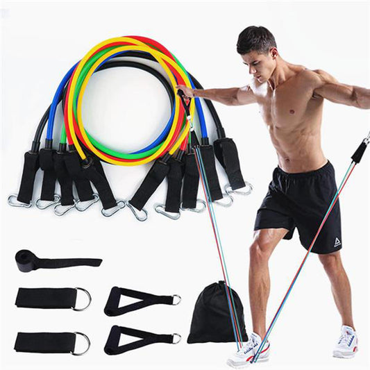 11Pcs Fitness Resistance Bands Set (WITH FREE HOME DELIVERY)