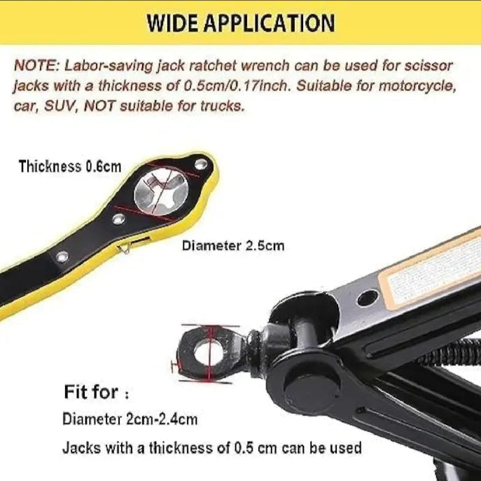 |FREE DELIVERY| Universal Car Jack Ratchet Wrench 360° Swivel Tool
