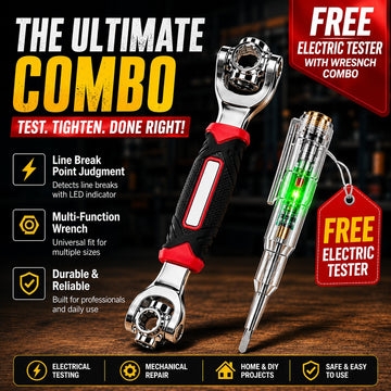 (Free Delivery)8 in 1 360°Wrench Tool Combo with Free Tester