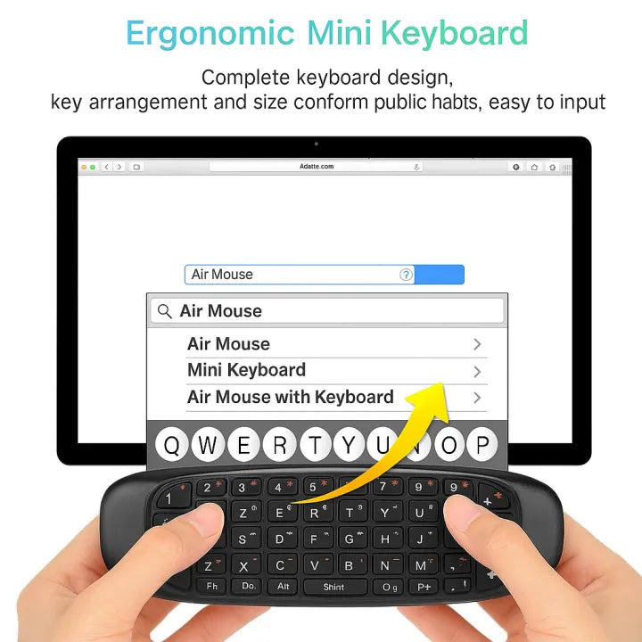 |FREE DELIVERY| C120 Fly Mouse – Wireless Keyboard Air Mouse with 7-Color Backlight