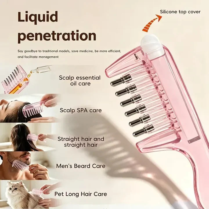 |FREE DELIVERY| Transparent Essential Oil Applicator & Scalp Massager Comb