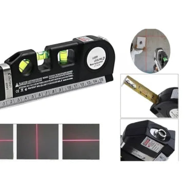 (Free Home Delivery) Professional 5-in-1 Laser Level with Ruler, Scale & Triple Spirit Level👌
